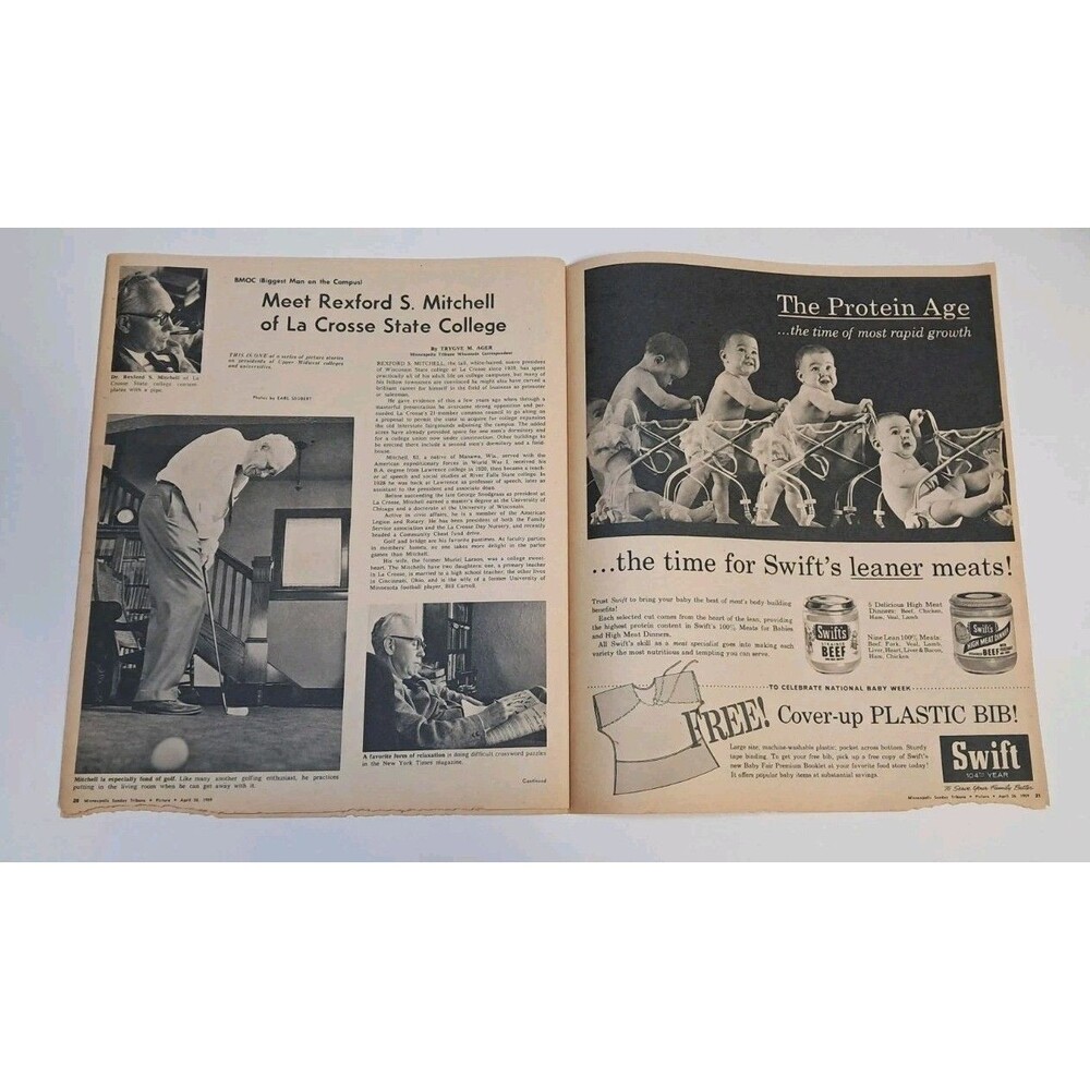 Picture Magazine Minneapolis Sunday Tribune 4/26/1959 Ingrid Bergman Walker Art - Picture 6 of 7